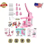 Versatile Button Press Machine with 3 Dies & 300 Refills - Perfect for Events
