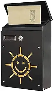 Exquisite Mailbox Mailbox Galvanized Sheet Post Box Creative Cute Drop Box Waterproof Outdoor Parcel Box Wall Mount with Key and Lock Mailbox Safer