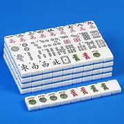 YANMEIYA American Mahjong Tile Set 24MM Travel American Mahjong Set Blue Small Mahjong Tile Set