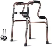 Walker, Aluminum Foldable Walking Mobility Aid Rollator 2 in 1 Wheeled Walker for Elderly Interesting