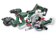 Bosch 18V 4Pc Kit: Brushless Hammer Drill, Impact Driver, Circ Saw, Grinder