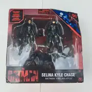 The Batman Selina Kyle Chase Action Figures and Motorcycle Brand New (2 Figs 4")