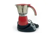 Red Electric Moka Coffee Maker Espresso Machine Italian Classic 6Cups Auto Power