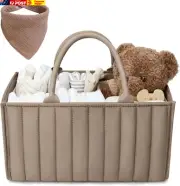 Diaper Caddy Organizer - Large Nappy Caddy Organizer for Baby Nursery, Car Stora
