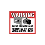 140x120mm Warning CCTV Security Camera Surveillance Sticker/Sign Rear Adhesive