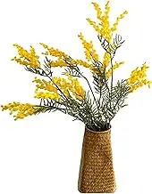 NuT's 3pcs Artificial Wattle Flowers 33 inch Fake Wildflower Silk Tropical Flowers Australian Native Flower for Home Decoration Wedding Anniversary