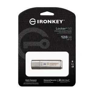 金士頓 IronKey Locker+50 128G USB加密隨身碟(IKLP50/128GB) (4.9折)