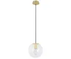 Beacon Lighting Marcel 1 Light 250mm Pendant in Solid Brass with Clear Glass