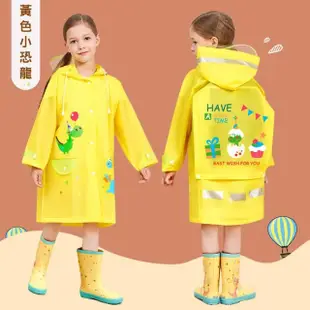 【DA】萌趣卡通大書包位兒童雨衣 附收納袋(兒童雨衣 收納 卡通 動物 男童 女童)