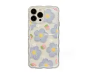 040 2Pcs Mobile Phone Case with Wavy Edges for iPhone15Plus
