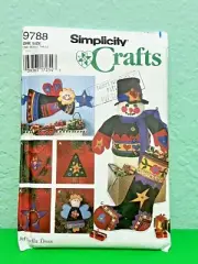 Simplicity Christmas Snowman Angel Felt Applique Crafts Pattern 9788 Uncut