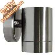 Riva Halogen 1Light Stainless Steel Outdoor Wall Lamp | Telbix Lighting