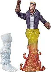 Classic Hasbro Marvel Legends Series 6" Collectible Action Figure Marvel’s Cannonball Toy (X-Men/X-Force Collection) – with Wendigo Build-A-Figure Part, Brown/A