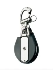 RONSTAN SNATCH BLOCKS ACETAL SHEAVE: Single, trunnion snap shackle head RF6721
