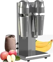 Double head milkshake machine，Electric Milkshake Maker,Vertical Stainless Steel Beverage Blender for Milkshakes,Soda Fountain Drinks,Cocktails,and Pancake Batters,Commercial and Home