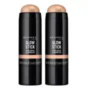 Rimmel Glow Stick Highlighter Illuminator - 001 Bubbly x2