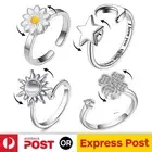 Anxiety Worry Fidget Spinner Ring Meditation Spinner Ring Adjustable Opening AU
