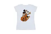 Mickey Mouse Womens/Ladies Minnie Mouse Cat Cotton Halloween T-Shirt (White) - UTBI53034