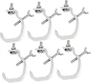 MINAOLULUS 6Pcs Aluminum Stage Light Clamp Hooks Durable Lighting Mounts for Truss Systems Easy to Install Compatible with Tubes for Stage and Event Lighting