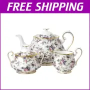 Timeless 100 Years Celebration Floral Tea Set - Teapot, Sugar & Creamer Combo