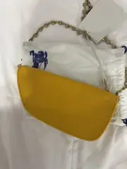 Burberry Micro Shield Leather Shoulder Bag Mustard Yellow (OBO)