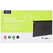 J.Burrows Recycled Foolscap PP Suspension Files 15 Pack Black
