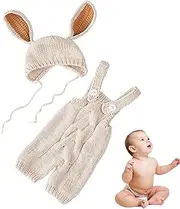 Biniveil Rabbit Baby Photography Outfits | Photoshoot Props Hat Bunny Baby Outfits | Photoshoot Props, Comfortable Baby Cosplay Photo Props Outfit for Holiday
