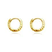Culturesse Edda Dainty Sleeper Hoop Earrings Sterling Silver 18K Gold Plating