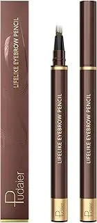 Eyebrow Pencil Set,2Pcs Waterproof Microblading Brow Pens with 4 Tip Precision for Effortless Hair-Like Brows - Long Lasting, Non-Drying, Easy to Use, Suitable for All Skin Tones (01 Light Brown)