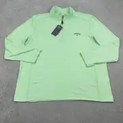 Callaway Quarter Zip Golf Pullover Sweatshirt Mens XL Green Ash Heather