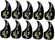 Kisangel 10Pcs Acoustic Guitar Pickguard Scratch Plate Protective Plate for Easy Installation Stylish Design Durable Material Prevents Wear and Scratches