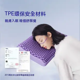 滿星推薦 波浪枕 護頸枕 深睡格子睡眠枕 透氣可水洗高低通用長枕 助眠枕 改善頸椎疼痛安心睡眠枕 枕頭