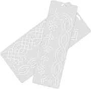 OFFIGAM 2Pcs Patchwork Quilting Template Durable Plastic Sewing Stencils for DIY Crafting Suitable for Clothing and Embroidery Projects for Beginners and Professionals