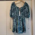 NWT House of Harlow 1960 blue puff sleeve size small cottage core dress