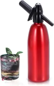 Sparkling Water Maker, 1L Soda Streaming Machine, Aluminum Soda Maker for Home,