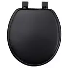 Front Soft Toilet Seat Ginsey Round Closed Black