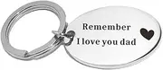 [yaozeio] Dad Christmas Birthday Gifts from Son Daughter To Dad Gifts, Remember Dad I Love You Keychain for Men Father Gifts Keychain for Papa Fathers Day Gift