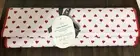 NWT Threshold Red & White Hearts Valentine Reversible Table Runner, 14" x 72"