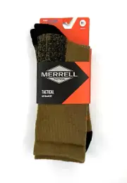 Merrell Mens Tactical with NanoGlide Tan Crew Sock Size M/L Shoe Size 9.5-12