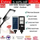LED Solar Lights Outdoor Garden Street Flood Light Sensor Security Lamp 120W New