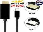 USB C to HDMI Cable USB 3.1 Type C Male to HDMI UHD 4K 2m Cable