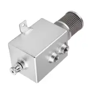 2L Oil Catch Can Tank 2 Port AN10 + Breather Filter Drain Tap Baffled Universal (for: Honda)
