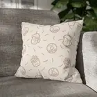 CUSHION COVER PILLOW CASE|FOOD CHIPS DRINK DONUT PATTERN
