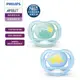 【PHILIPS AVENT】超透氣矽膠安撫奶嘴 0-6M 兩入組(SCF344/21 綠藍)