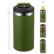 16oz Stainless Steel Can Cooler Insulated Slim Cans Bottles, Green, 1 Pcs