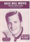PAT BOONE-ROCK BOLL WEEVIL SHEET MUSIC (THE BOLL WEEVIL SONG) 1959-RARE-NEW-MINT