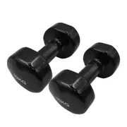 10kg x 2 Vinyl PVC Dumbbell Hand Weight - PVC Rubber Coated - Black - Total 20kg