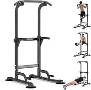 Z ZHICHI Pull Up Dip Station For Home Gym Strength Training Fitness Workout Station Chin-Ups Push-Ups Pull-Ups Dip-Ups 330LBS T055CDC