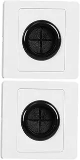 DIYEAH 2Pcs Wall Hole Covers with Gasket Outlet Wall Plate for Cable Management Effortless Installation Versatile Design for Home and Office Tidy Cord Organizer