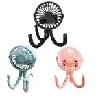 Baby Stroller Fan 3 Speeds Desk Fan with Night Light Personal Fan Rechargeable